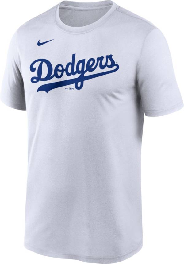 Nike Men's Los Angeles Dodgers White Legend Wordmark T-Shirt