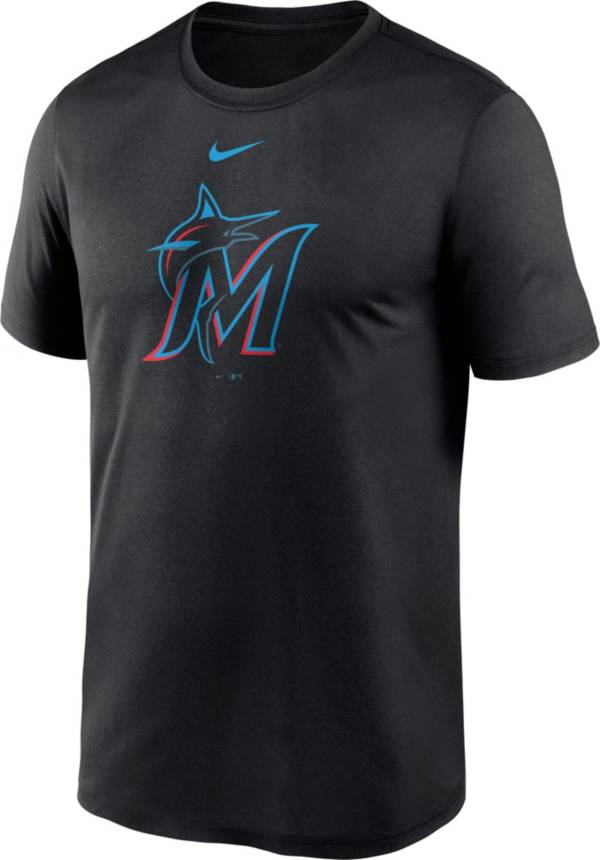 Nike Men's Miami Marlins Black Dri-FIT Logo Legend T-Shirt