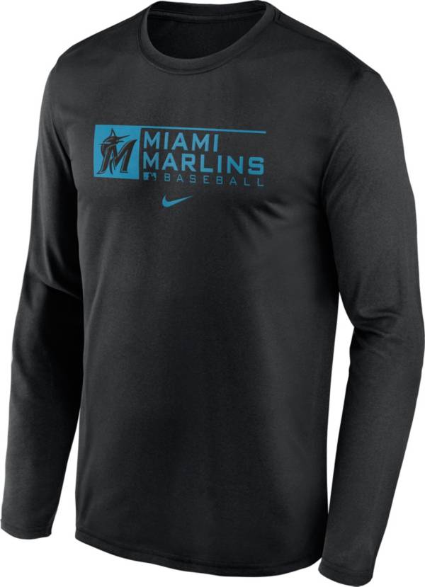 Nike Men's Miami Marlins Black Legend Issue Long Sleeve T-Shirt