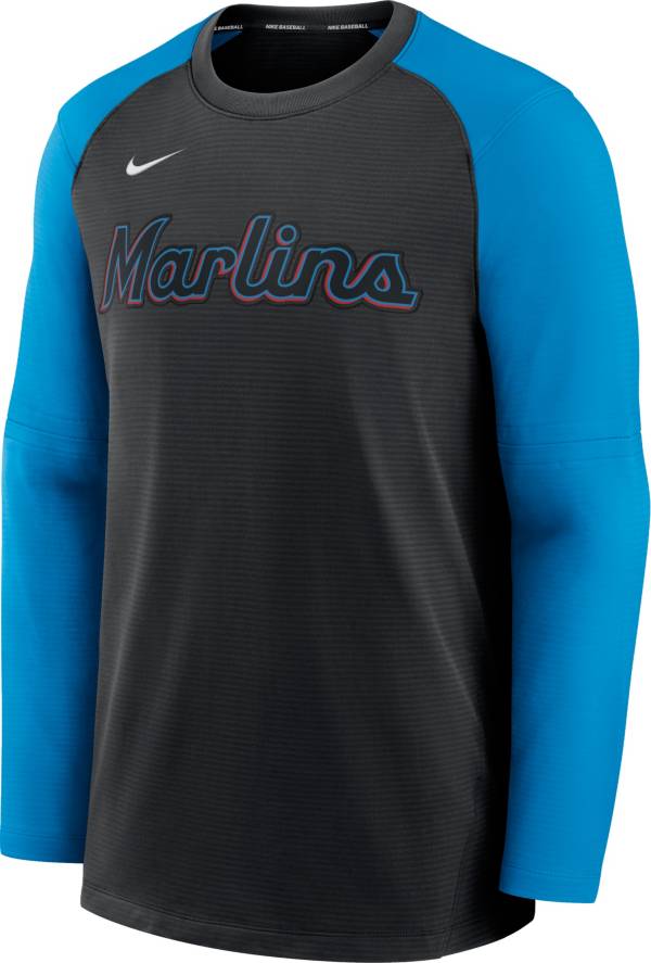 Nike Men's Miami Marlins Black Authentic Collection Pre-Game Long Sleeve T-Shirt