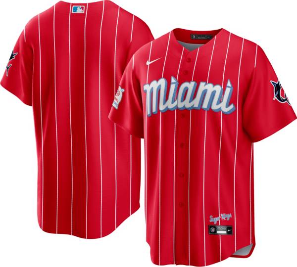 Nike Men's Miami Marlins Red 2021 City Connect Cool Base Jersey