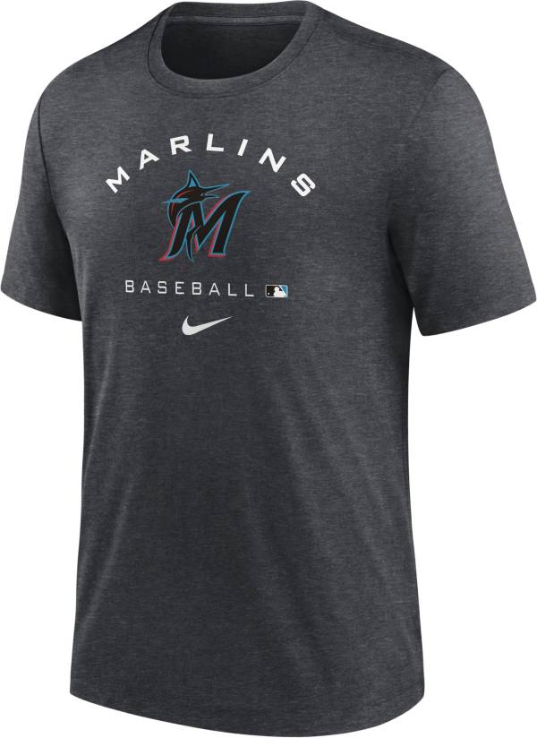 Nike Men's Miami Marlins Gray Early Work T-Shirt