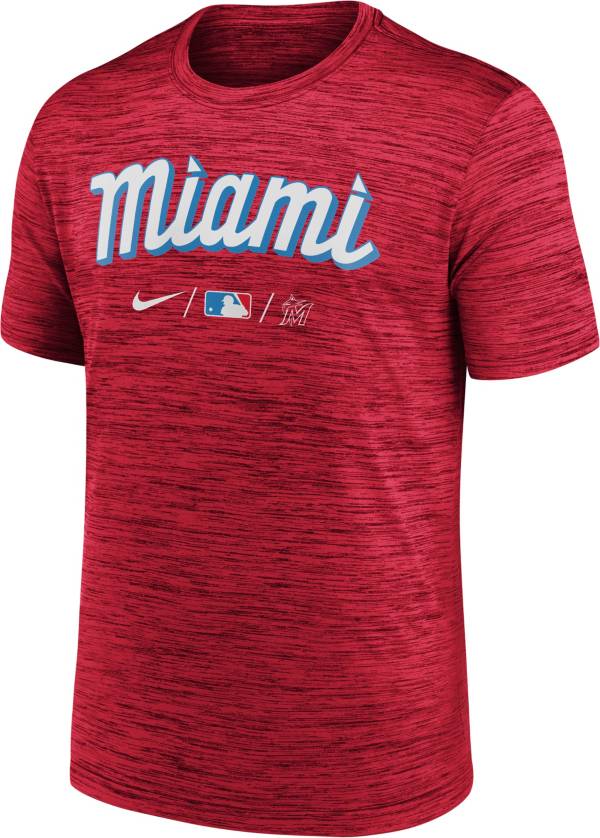 Nike Men's Miami Marlins 2022 City Connect Velocity Practice T-Shirt