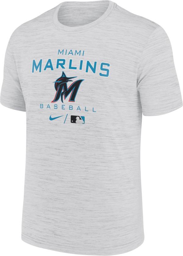 Nike Men's Miami Marlins White Legend Velocity T-Shirt