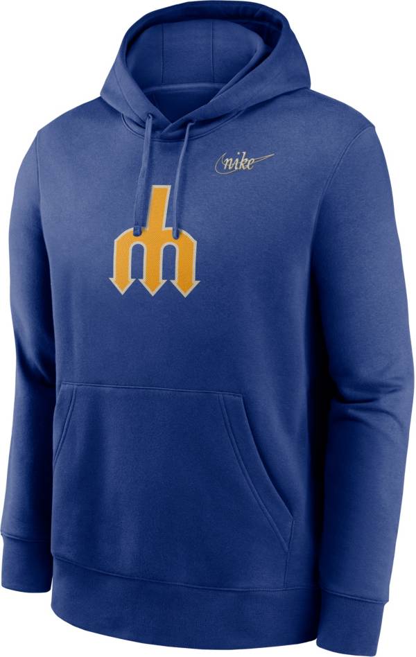 Nike Men's Seattle Mariners Blue Cooperstown Club Pullover Hoodie