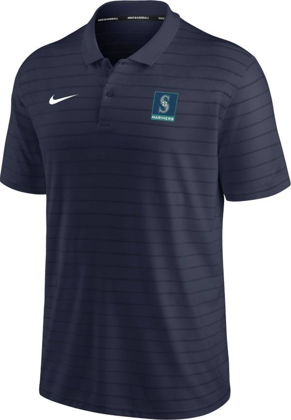 Nike Men's Seattle Mariners Navy Striped Polo