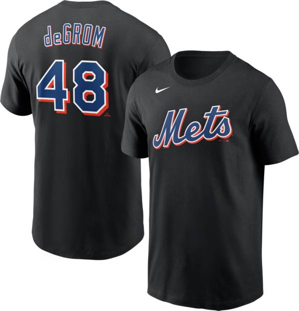 Nike Men's New York Mets Jacob deGrom #48 Black T-Shirt