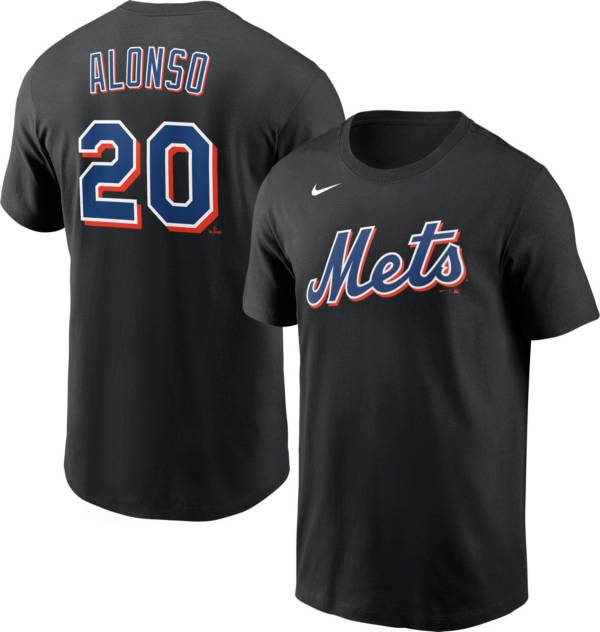 Nike Men's New York Mets Pete Alonso #20 Black T-Shirt