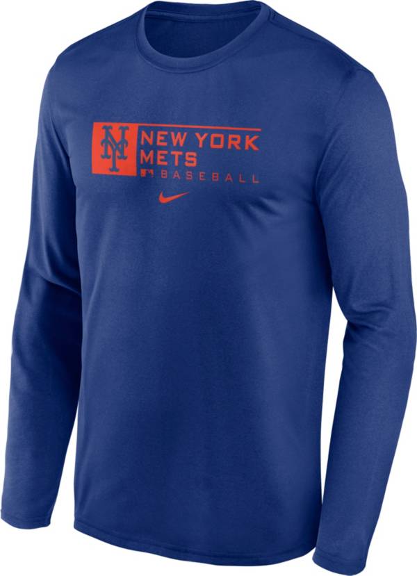 Nike Men's New York Mets Blue Legend Issue Long Sleeve T-Shirt