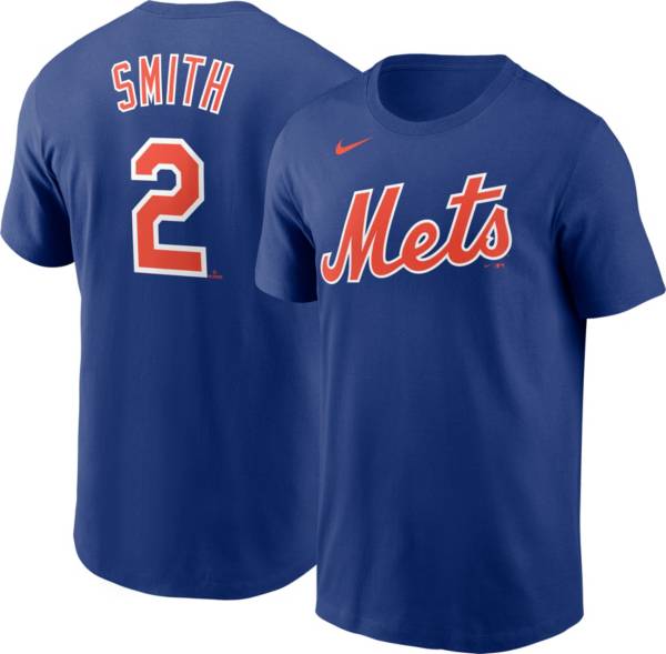 Nike Men's New York Mets Dominic Smith #2 Blue T-Shirt