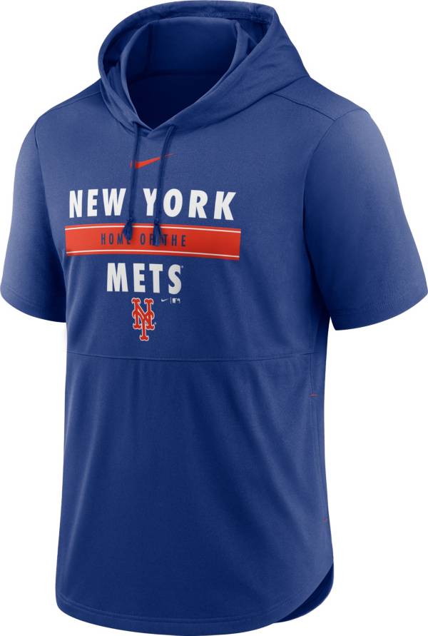 Nike Men's New York Mets Blue Lightweight Hooded Pullover T-Shirt