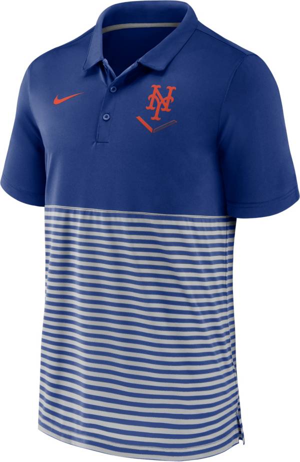 Nike Men's New York Mets Stripe White Polo