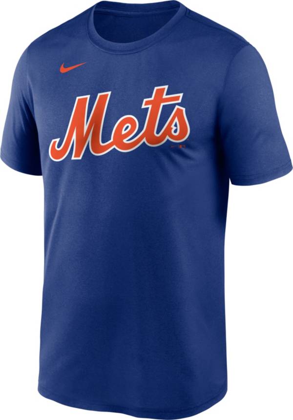 Nike Men's New York Mets Blue Wordmark Legend T-Shirt