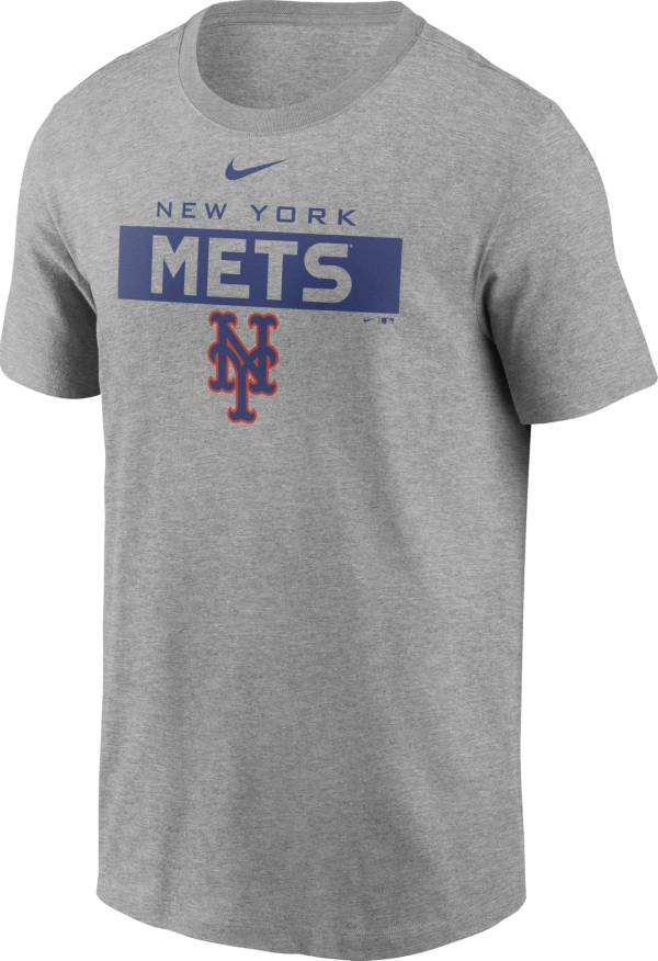 Nike Men's New York Mets Gray Cotton T-Shirt