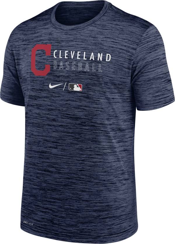 Nike Men's Cleveland Indians Blue Authentic Collection Velocity Practice T-Shirt product image