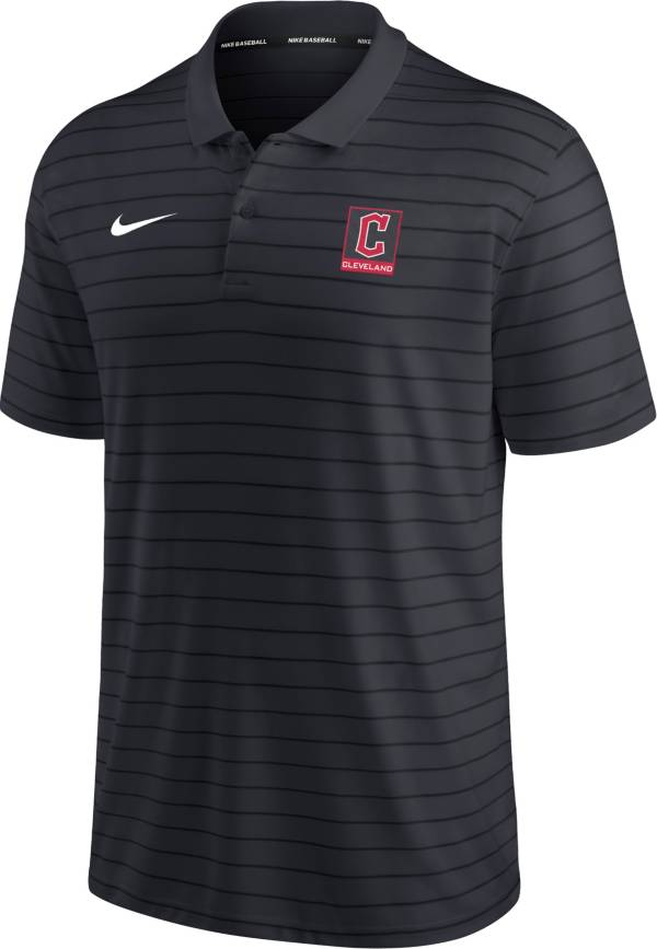 Nike Men's Cleveland Indians Blue Striped Polo product image