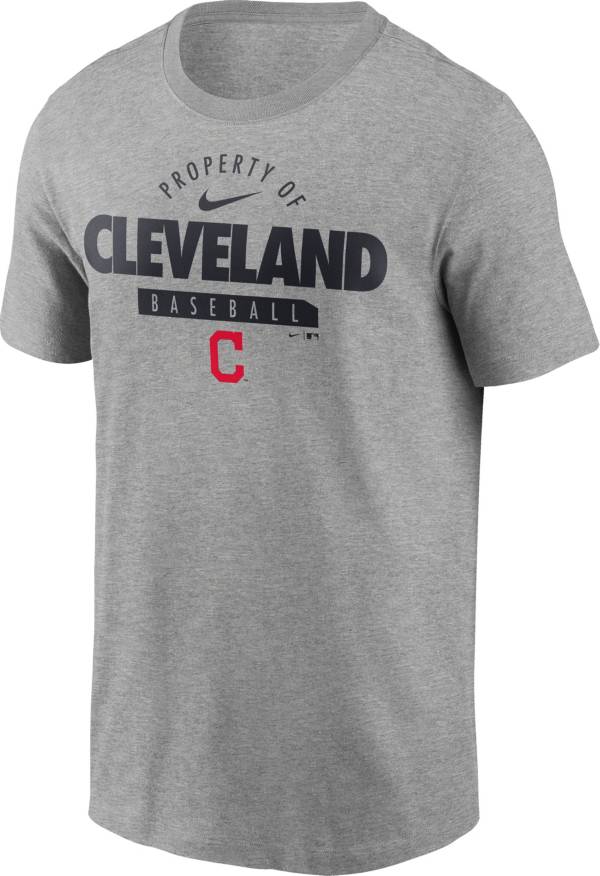 Nike Men's Cleveland Indians Grey Property Logo T-Shirt