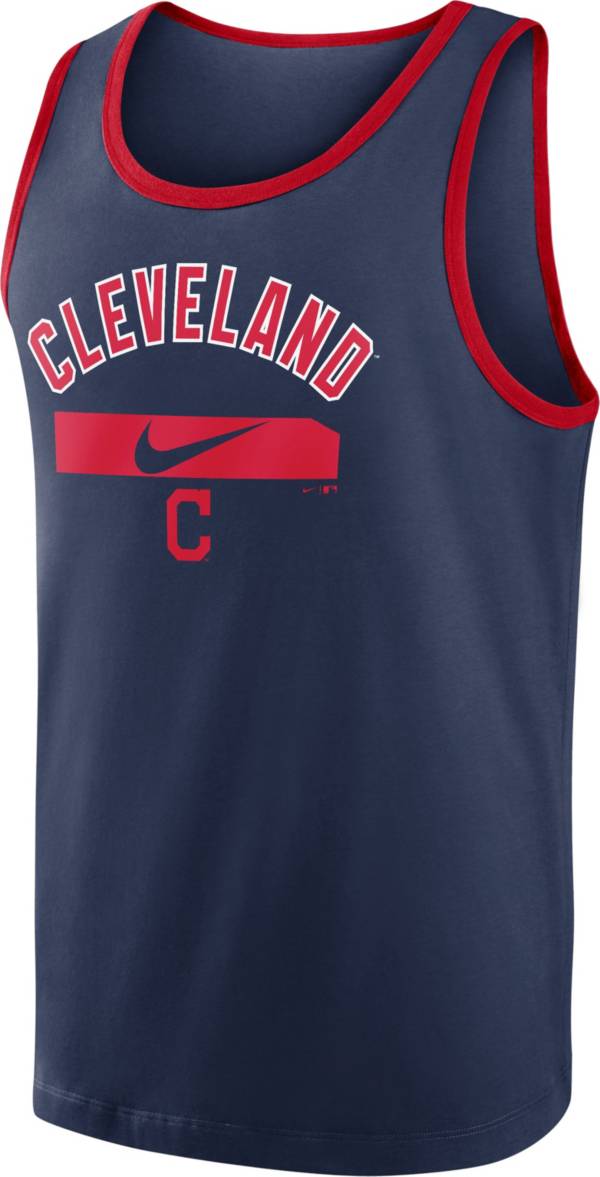 Nike Men's Cleveland Indians Navy Cotton Tank Top