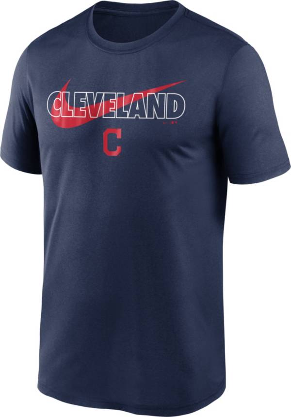 Nike Men's Cleveland Indians Navy Swoosh Legend T-Shirt