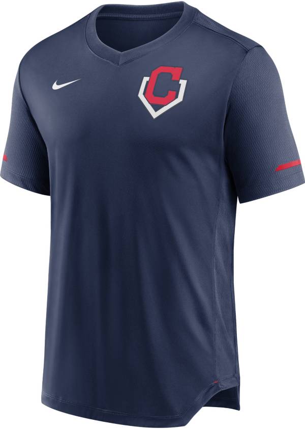 Nike Men's Cleveland Indians Navy V-Neck Fashion Top