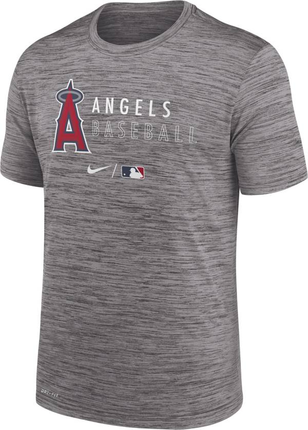 Nike Men's Los Angeles Angels Grey Authentic Collection Velocity Practice T-Shirt