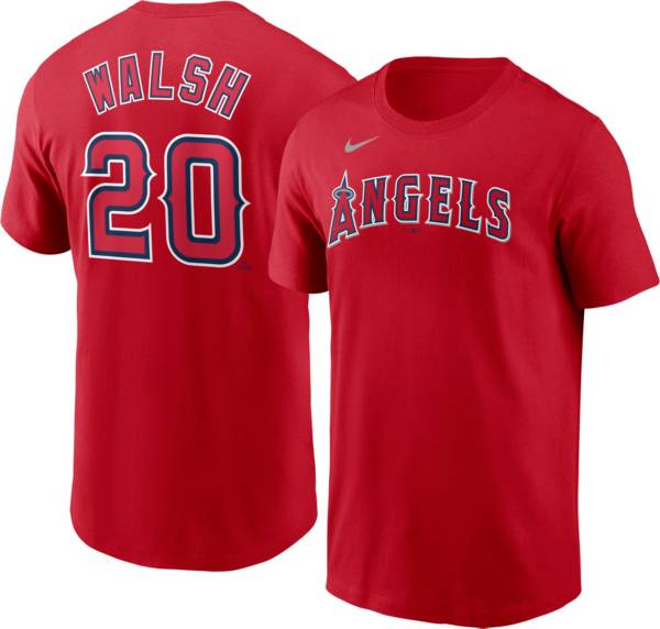 Nike Men's Los Angeles Angels Jared Walsh #20 Red T-Shirt