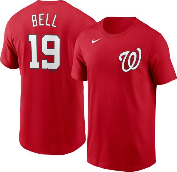 Nike Men's Washington Nationals Josh Bell #19 Red T-Shirt