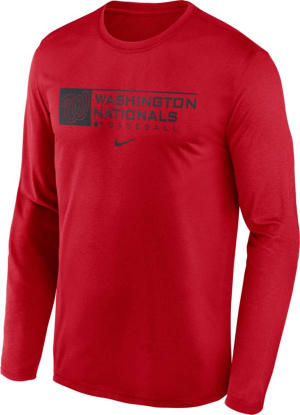 Nike Men's Washington Nationals Red Legend Issue Long Sleeve T-Shirt