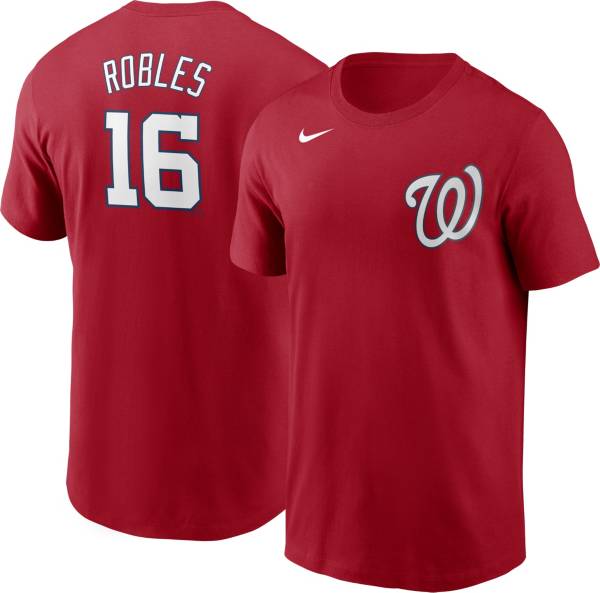 Nike Men's Washington Nationals Victor Robles #16 Red T-Shirt