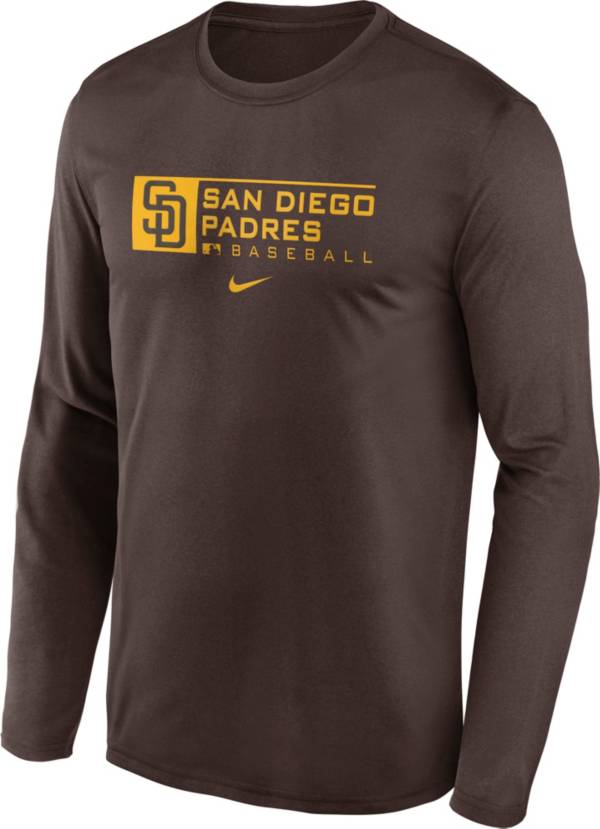 Nike Men's San Diego Padres Brown Legend Issue Long Sleeve T-Shirt