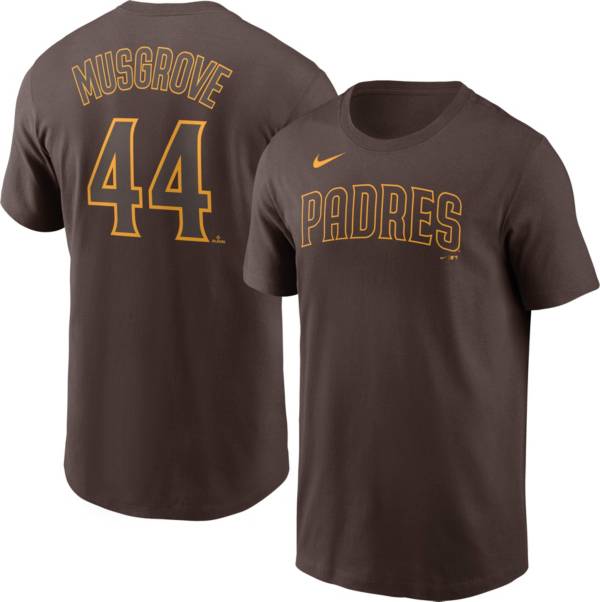 Nike Men's San Diego Padres Joe Musgrove #44 Brown T-Shirt