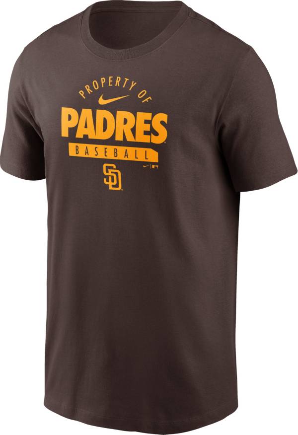 Nike Men's San Diego Padres Brown ‘Property Of' T-Shirt