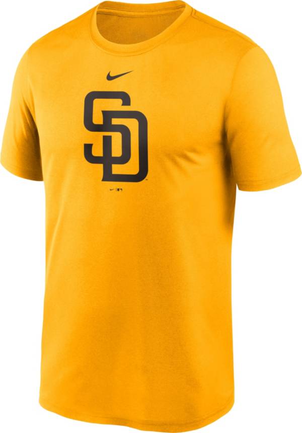 Nike Men's San Diego Padres Gold Logo Legend T-Shirt