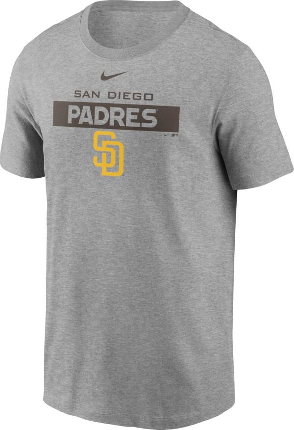Nike Men's San Diego Padres Gray Cotton T-Shirt