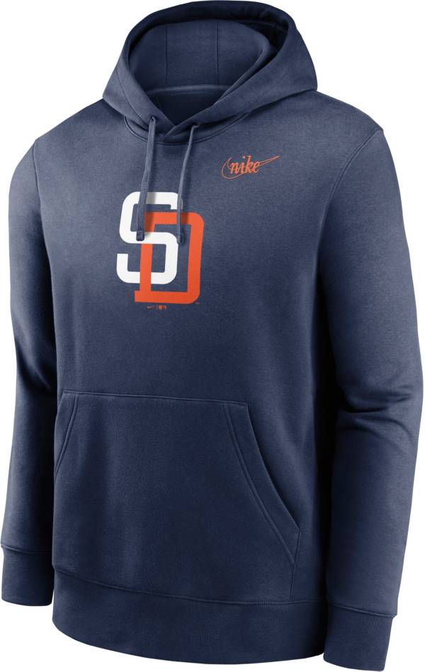 Nike Men's San Diego Padres Navy Club Logo Pullover Hoodie