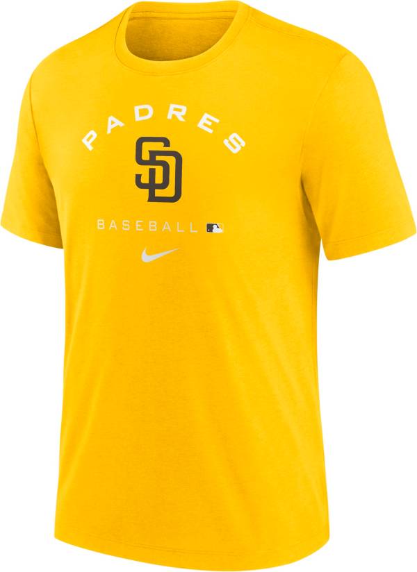 Nike Men's San Diego Padres Yellow Early Work T-Shirt