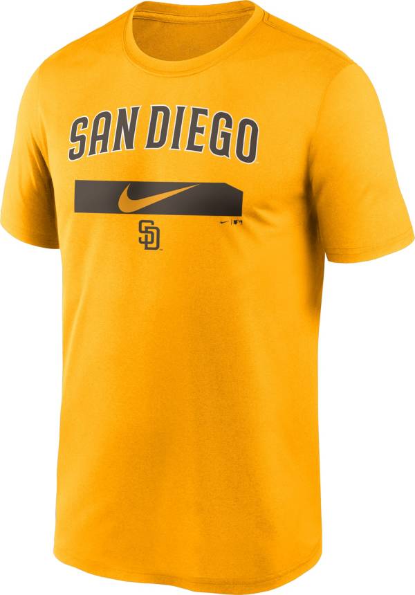 Nike Men's San Diego Padres Yellow Practice Cotton T-Shirt