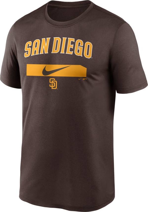 Nike Men's San Diego Padres Brown Practice Cotton T-Shirt