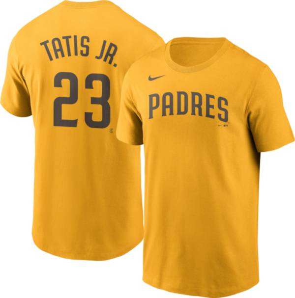 Nike Men's San Diego Padres Fernando Tatis #23 Yellow T-Shirt