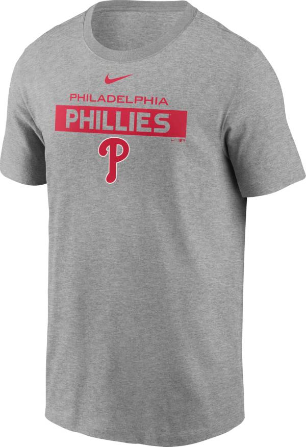Nike Men's Philadelphia Phillies Gray Cotton T-Shirt