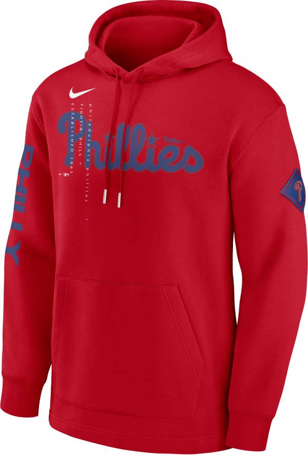 Nike Men's Philadelphia Phillies Red Reflection Fleece Pullover Hoodie