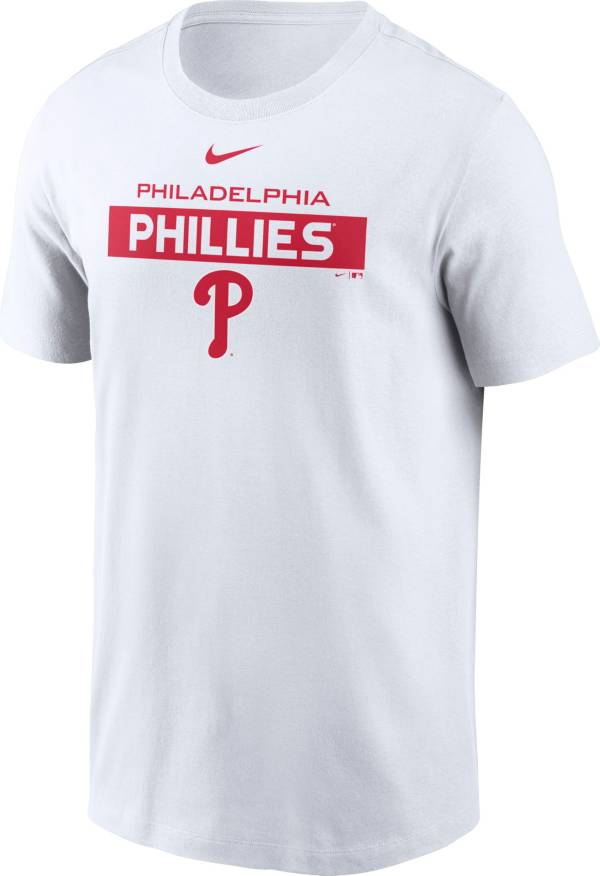 Nike Men's Philadelphia Phillies White Cotton T-Shirt