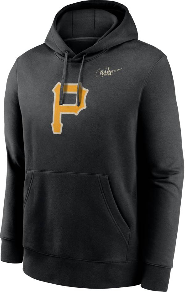 Nike Men's Pittsburgh Pirates Black Cooperstown Club Pullover Hoodie