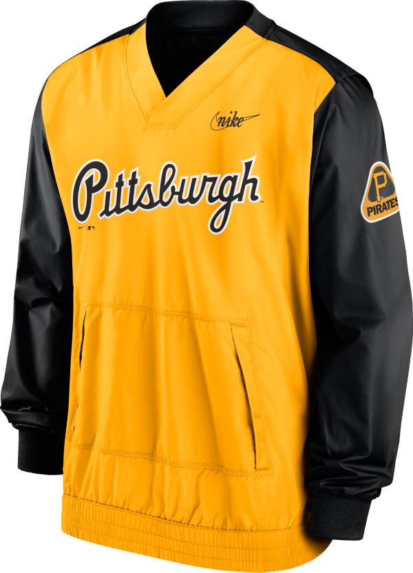 Nike Men's Pittsburgh Pirates Black V-Neck Pullover Jacket