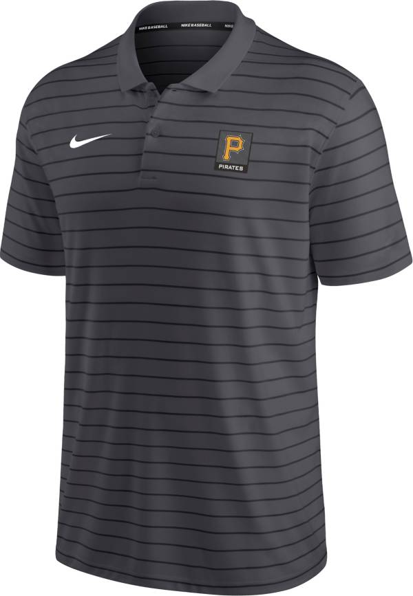 Nike Men's Pittsburgh Pirates Black Striped Polo