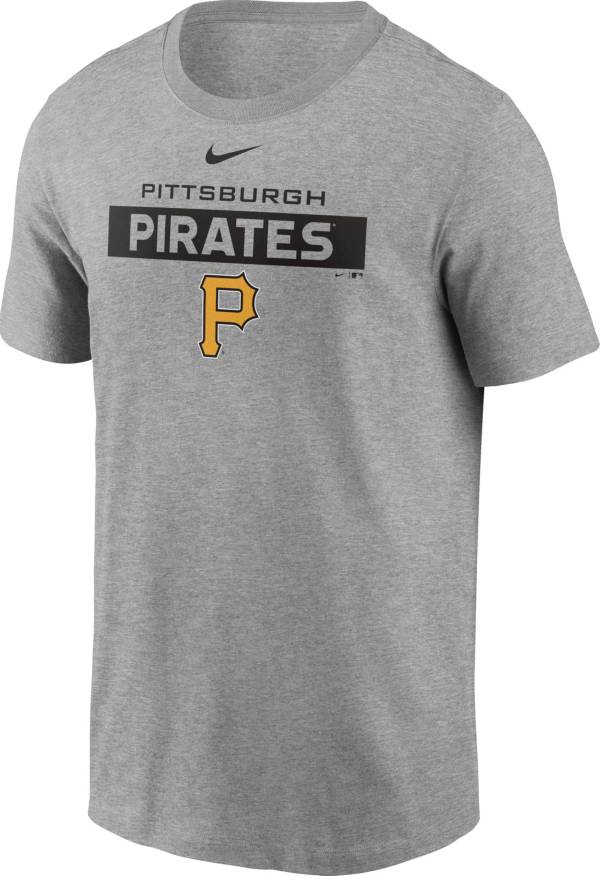 Nike Men's Pittsburgh Pirates Gray Cotton T-Shirt