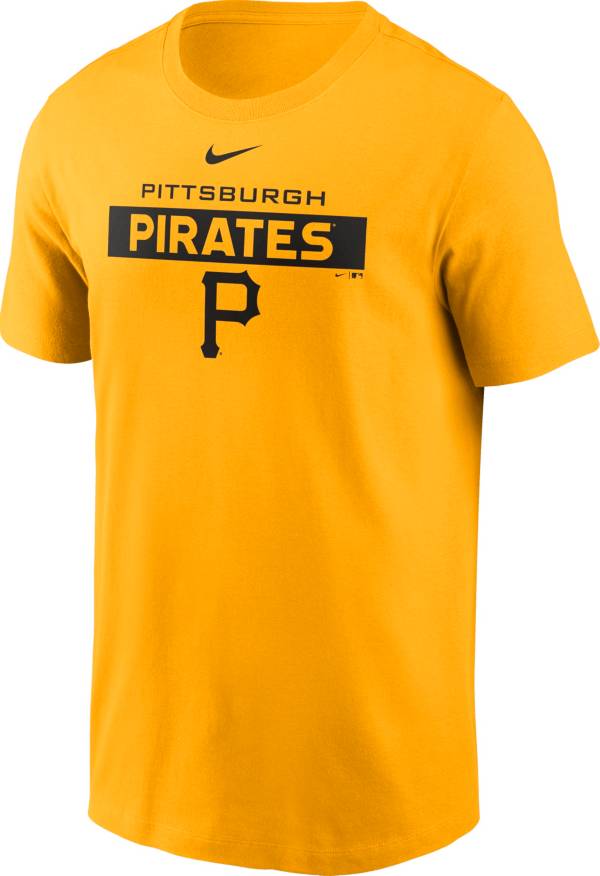 Nike Men's Pittsburgh Pirates Yellow Cotton T-Shirt