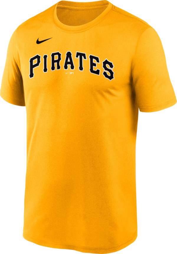Nike Men's Pittsburgh Pirates Gold Wordmark Legend T-Shirt