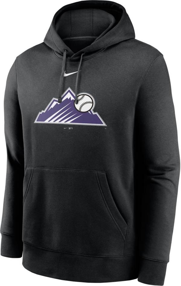 Nike Men's Colorado Rockies Black Club Fleece Hoodie