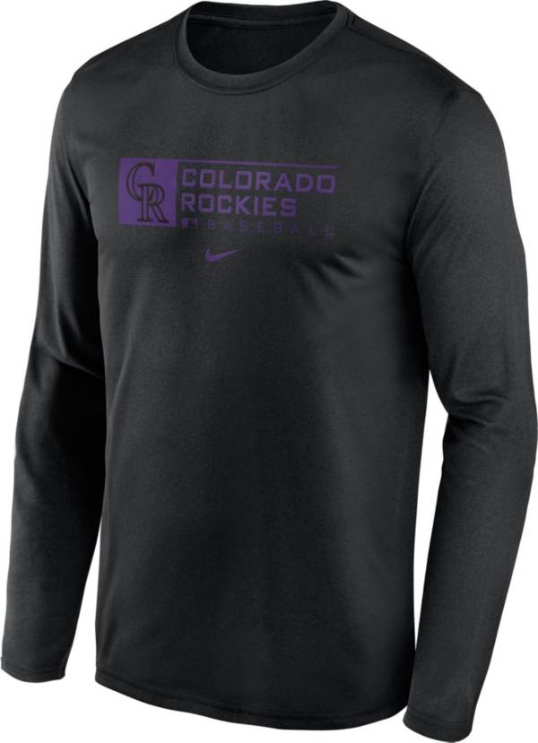 Nike Men's Colorado Rockies Black Legend Issue Long Sleeve T-Shirt